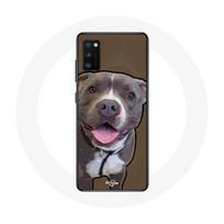 Coque pour Samsung Galaxy S20 plus Chien Pitbull Blanc gris