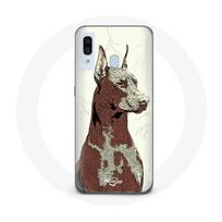 Coque pour Samsung Galaxy A20 Doberman Race de chiens