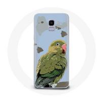 Coque pour Samsung Galaxy A6 2018 Perruches Oiseaux vert