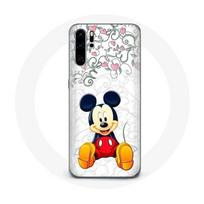Coque pour Huawei P30 Pro Mickey Mouse Fleurs Cœurs