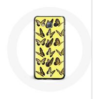 Coque pour Samsung Galaxy J7 2016 Papillons Fond jaune