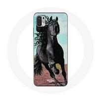 Coque pour Xiaomi Redmi Note 10 5G Le Cheval Noir De La Race Frisonne