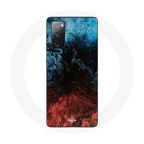 Coque pour Samsung Galaxy S20 FE fond de texture abstraite rouge noir bleu juoda