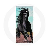 Coque pour Samsung Galaxy Note 9 Le Cheval Noir De La Race Frisonne juoda