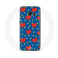 Coque pour Samsung Galaxy S6 BTS Bangtan Garçons BT21 TATA de V Fond Bleu