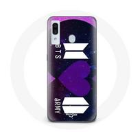 Coque pour Samsung Galaxy A20e Bangtan Sonyeondan Logo BTS Et Logo ARMY I Purple You
