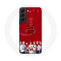 Coque pour Samsung Galaxy S21 FE BTS Bangtan Garçons Fond Rouge Cadeau de Noël 2023