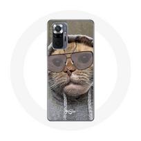 Coque pour Xiaomi Redmi Note 10 Pro Chat avec une capuche photo drole Animaux
