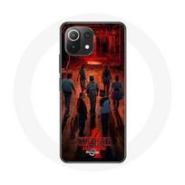 Coque pour Xiaomi Mi 11 Lite Stranger Things Affiche Equipages Fan Art Saison 4