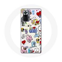 Coque pour Xiaomi Redmi Note 10 Pro BTS Bangtan Sonyeondan BT21 Van Tata Chimmy Cooky Rj Koya Mang Et Shooky juoda