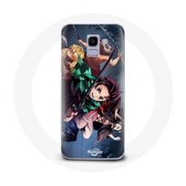 Coque pour Samsung Galaxy A6 2018 Tanjiro Nezuko et Inosuke Slayer Kimetsu no Yaiba Manga