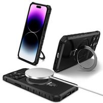 Magsafe stovas dėklas iPhone 15 Pro max 14 Pro max 14 13 Pro 12 11/Samsung S24 S23 S22 S21 Ultra S20 FE žiedas magnetinis žiedo laikiklis dangteliai iPhone 15 Pro Max juoda