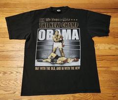 Vtg Y2K Barack Obama The Champ Muhammad Ali Sz Boxing Rap Tee Unisex T-Shirt XXXXL gray