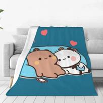 Bear And Panda Bubu Dudu Blanket Cute Cartoon Balloon Flannel Throw Blankets Bedroom Sofa Decoration Soft Warm Bedsprea 75x100cm 30x40in
