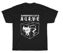 Schrodingers Cat Funny Science Tee Unisex T-Shirt S