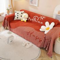 Knitting Picnic Throw Blanket Outdoor Picnic Mat Soft Sofa Blankets Towel Nap All Inclusive Couch Slipcover 180x180cm gray