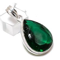 Natural Peridot Gemstone Handmade 925 Sterling Silver Jewelry Pendant 1.65  A7q19 white