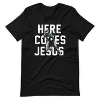 Reggie White Eagles Here Comes Jesus Fan Art Tee Short Sleeve Unisex T-Shirt S