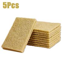 5Pcs Sisal Microfiber Dishwashing Sponge Eco-Friendly Cleaning Sponge Thickened Bowl Pot Scouring Pad Kitchen Cleaning Tool 5Pcs beige