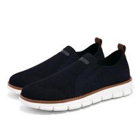 Breathable Men Casual Shoes Lightweight Outdoor Male Walking Shoes Anti-slip Men's Sneakers Slip on Flats Running Shoes 40 juoda
