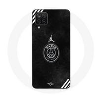 Case - PSG - Samsung Galaxy A12 - Jordan Logo - Black - Flexible juoda