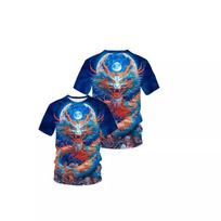 Vasaros drakonas su 3D spausdinimu vyriški marškinėliai Madingi, kasdieniai, trumpomis rankovėmis, sportiniai drabužiai Harajuku Cool Streetwear, dideli viršutiniai drabužiai S blue