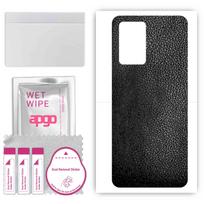 apgo Apsauginis lipdukas nugarėlei, suderinamas su ZTE Blade V40, Apvyniojama plėvelė, Folija, Vinilas - Raštas Juoda oda