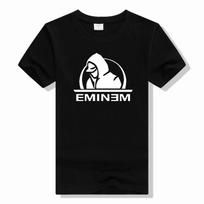Juokingi Eminem marškinėliai Unisex Hip Hop Laisvi marškinėliai Unisex Vasaros Harajuku Unisex marškinėliai laisvalaikio trumpomis rankovėmis marškinėliai Apvaliu kaklu Unisex marškinėliai L white