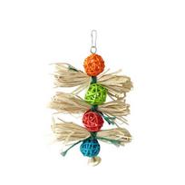 Bird Playing Toy Bite Resistant Lanyard Teeth Grinding Healthy Parrots Macaws Bird Supplies beige