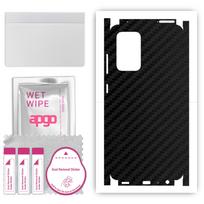 apgo Apsauginis lipdukas nugarėlei + šonams, suderinamas su Samsung Galaxy A52 5G, Pilnas apvyniojimo plėvelė, Folija, Vinilas - Raštas Anglies juoda