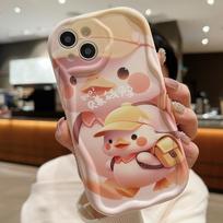 Mielas silikoninis dėklas Xiaomi Redmi Note 13 12 11 Samsung A54 A24 A14 Oppo A78 A58 A38 Infinix Note 30 Pro Funda Geltonos Anties Dangtelis Minkštas TPU Bamperis Xiaomi Redmi Note 9/Redmi 10X (4G) brown