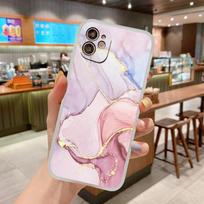 Marmuro rašto dėklas Samsung Galaxy A51 A31 A21 A21S A41 A11 A01 4G A71 5G akvarele tapytas minkštas silikoninis telefono dėklas For Samsung A11 white