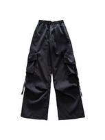 Jazz Dance Sweet Wear Cargo Pants Set Summer Casual Pink Dance Clothes Pants Women High Waist Sports Cargo Wide Leg Pants S juoda
