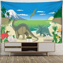 Senovės Laikai Retro Dinozaurų Gobelenas Sienų Pakabinimas Raganavimas Psichodelinis Animacinis Kawaii Berniuko Kambario Dekoras Fono Audinys 95x70cm