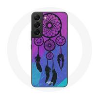 Case for Samsung Galaxy S21 FE Dream Catcher Black Blue and Purple Background