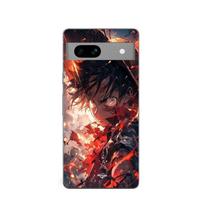 Phone Case - MANIACASE - Google Pixel 7a - One Piece Angry Luffy - Silicone - Soft juoda