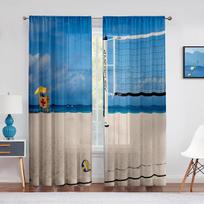 Volleyball Ball Games Sports Colorful Tulle Curtains for Living Room Bedroom Modern Chiffon Sheer Voile Kitchen Window Curtain 1 PCS W100XH250cm&Grommet Top gray