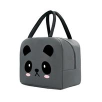 Cartoon New Bento Bag Cat Handheld Lunch Bag Outdoor Insulation Bag Lunch Box Bag Ice Bag With Lunch Insulation Bag gray