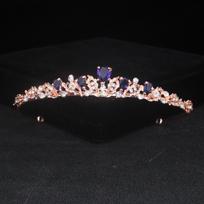 Prabangi cirkonio princesės tiara galvos juosta mergaitei, moterims, krištolinė kalnų krištolo nuotakos karūna, vestuvių, nuotakos plaukų papuošalų aksesuarai black