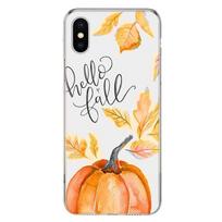 Moliūgas laimingas ruduo Ruduo DangtelisTelefono dėklas Apple iPhone 11 12 13 Pro XR X XS Max 7 8 6 6S Plus + Mini 5S SE Spausdintas korpusas iPhone 5 5S beige
