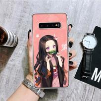 Demon Slayer Kamado Nezuko telefono dėklas, skirtas Samsung Galaxy S20 FE S10 Plus S21 S22 Ultra S10E S9 S8 S7 Edge J4 + Fundas dangtelis Samsung S20 FE pink