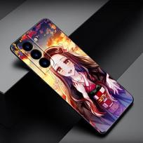 „Demon Slayer Nezuko Anime“ telefono dėklas, skirtas Samsung Galaxy S22 Pro S21 S20 FE Ultra S10 Lite S10 S10E S9 S8 Plus minkštas juodas dangtelis Samsung S22 beige