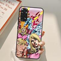 Valentino D4C JoJo keistas SBR, skirtas Redmi 10A 10C 9A 9C 9T K40 K50 žaidimų telefono dėklas, skirtas Redmi Note 11S 10S 9S 9 10 11 Pro Redmi 9 black