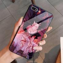 Demon Slayer Kamado Nezuko anime Phone Case Tempered glass For iphone 11 12 13 PRO MAX mini 6 7 8 plus X XS XR iphone11 black