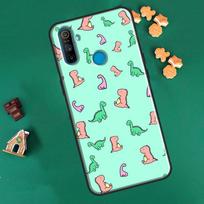 Dinosaur Pattern Case For OnePlus 10 Pro 9 Pro 8T 9R Nord2 Cover For Realme 8i 9i 8 Pro C21 GT Neo 2 Master Realme GT(Neo) white