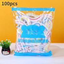 100 vnt. Spalvinga maistinė plėvelė Vienkartinis maisto uždangalas Maistui skirtas Vaisių šviežumo išlaikymo Plastikinis maišelis Virtuvės reikmenys 100 pcs with a set blue