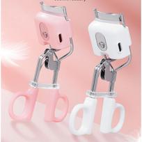 Private Label New Mini Beauty Make-Up USB Rechargeable Electric Intelligent Heating Portable Heated Eyelash Curler white