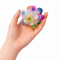 LED šviečiantis fidget kamuoliukas su klaviatūros mygtukais