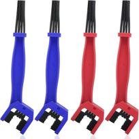 Grandinės šepetys, Motociklų grandinių valymo šepetys, Motociklų grandinių valymo šepetys, skirtas dviračių grandinei, motociklo grandinei 4Pcs raudona/mėlyna