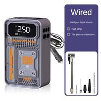 Portable car mounted air pump, high-power electric wireless tire air pump, air pump cylinder gray